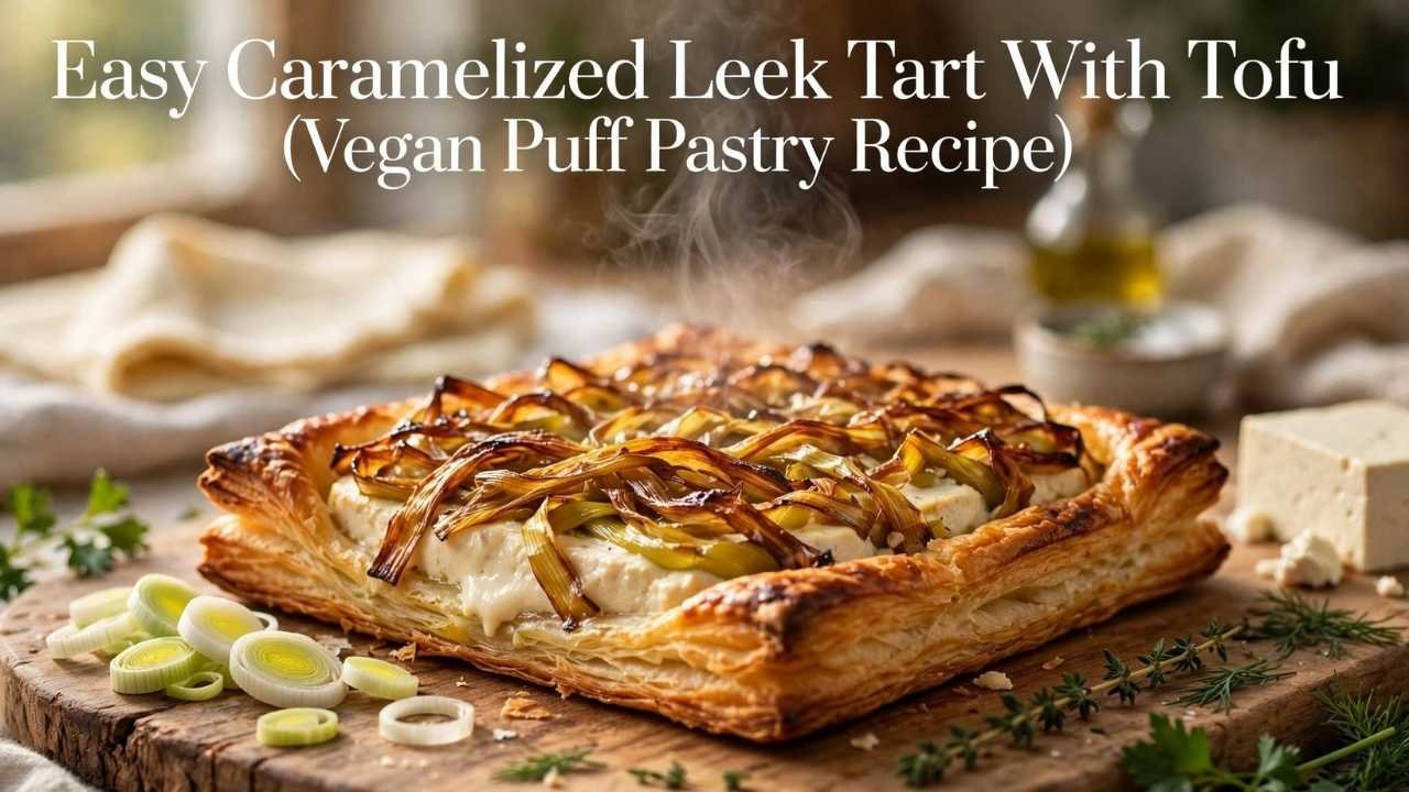 If you are looking for a crispy, flavorful, and protein-rich vegan tart, this Caramelized Leek Tart With Tofu is a recipe worth trying.