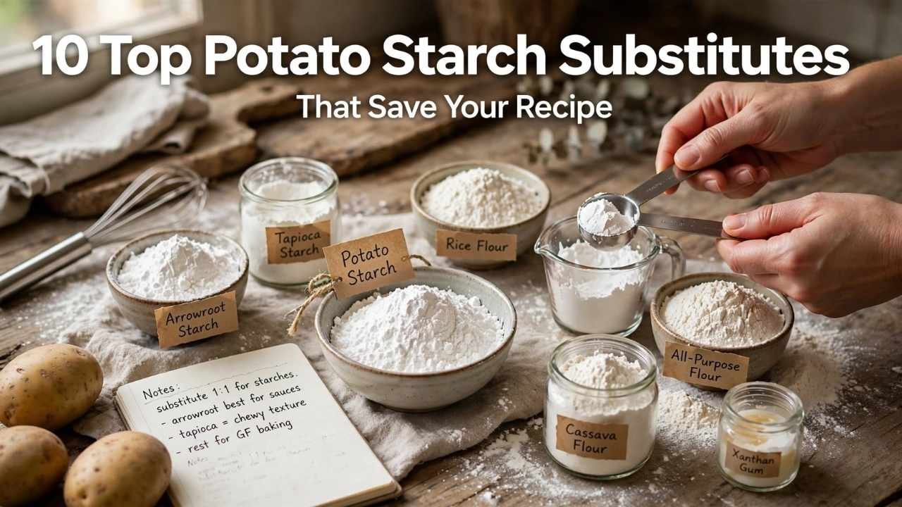The best potato starch substitutes is usually cornstarch, especially for soups, sauces, gravies, and other recipes that need thickening.