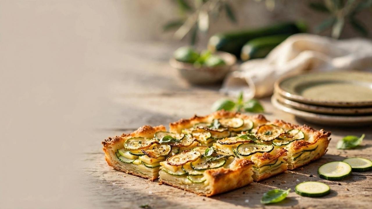 Scarpaccia is a traditional Tuscan zucchini dish from Italy, known for its thin shape, simple ingredients, and beautifully crispy edges.