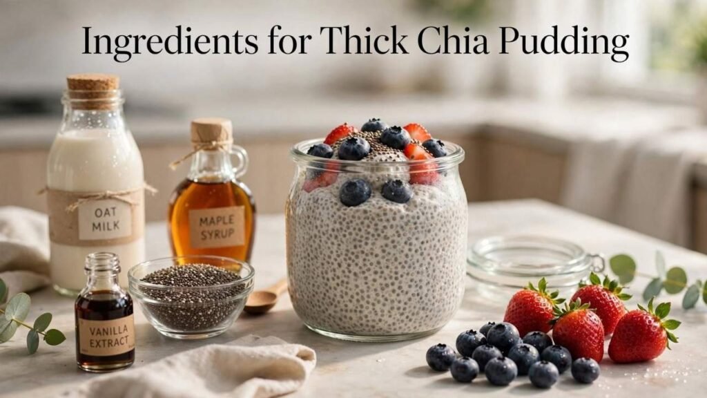 Ingredients for Thick Chia Pudding