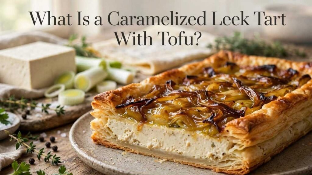 What Is a Caramelized Leek Tart With Tofu?