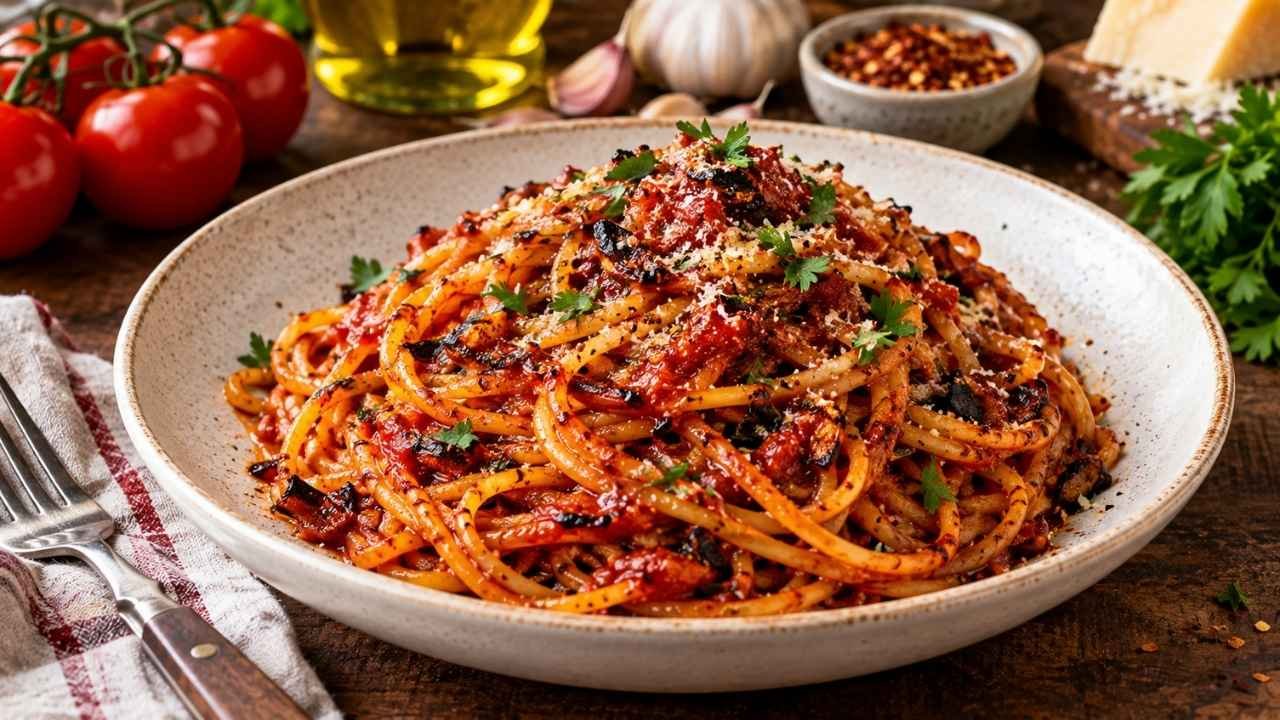 Pasta All’Assassina is a bold and unusual Italian pasta dish from Bari, Puglia.