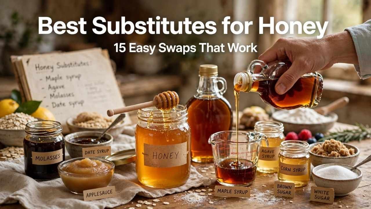 If you need the best substitutes for honey, there are several easy options for baking, cooking, drinks, sauces, and desserts.