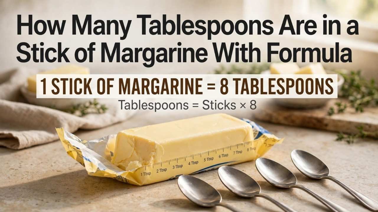 If you are wondering how many tablespoons are in a stick of margarine, the answer is simple: 1 standard U.S. stick of margarine equals 8 tablespoons.