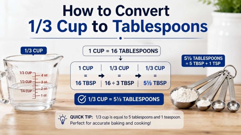 How Many Tablespoons Are in 1/3 Cup?