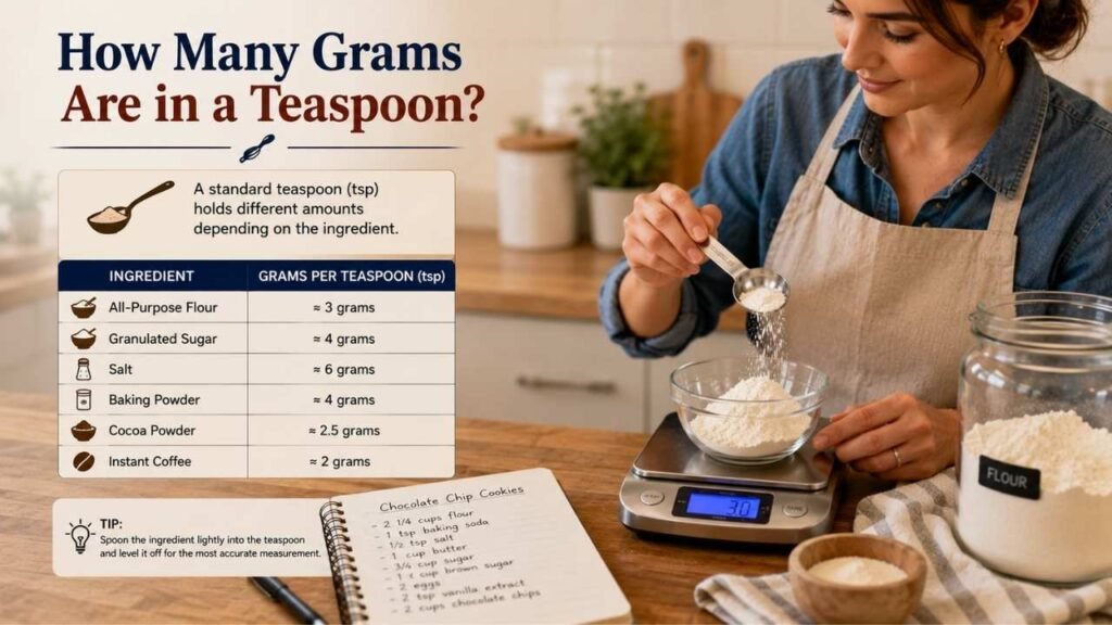 How Many Grams Are in a Teaspoon?