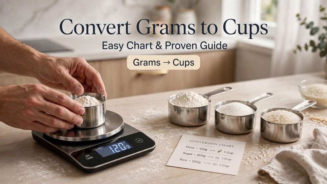 Converting grams to cups can be confusing because grams measure weight, while cups measure volume.