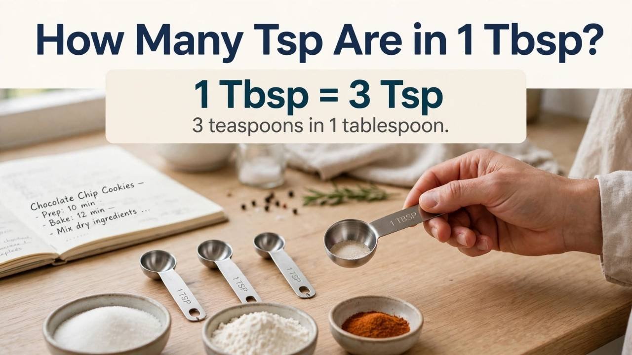 If you’re wondering how many teaspoons are in 1 tablespoon, the answer is simple: 1 tablespoon (tbsp) equals 3 teaspoons (tsp).