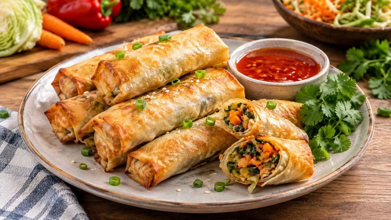 Looking for baked vegetable spring rolls that are crispy, flavorful, and easy to make?