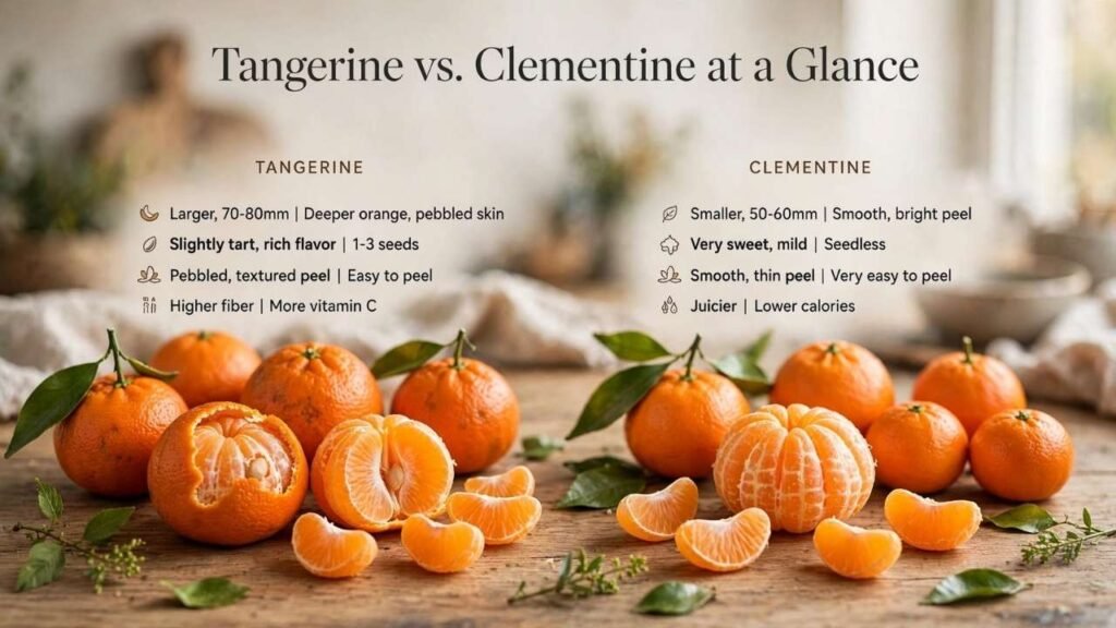 Tangerine vs Clementine at a Glance